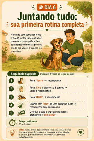 Página interna — Dia 6: Primeira rotina completa